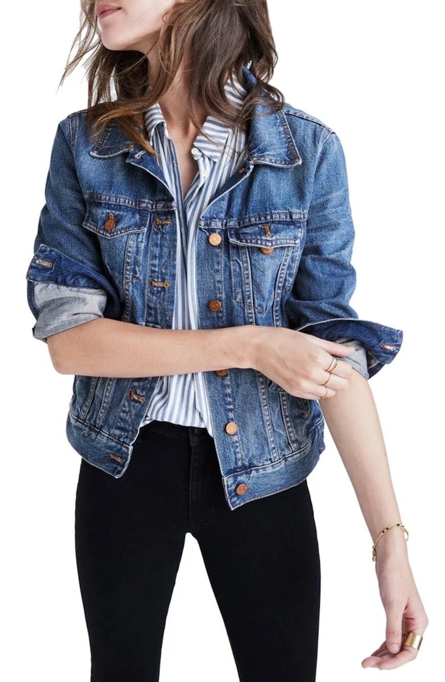 Madewell The Jean Jacket Pinter Wash 100% Cotton SzS Vintage Inspired Denim